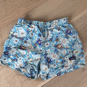 Patagonia Kids Swim Trunks - Blue Floral